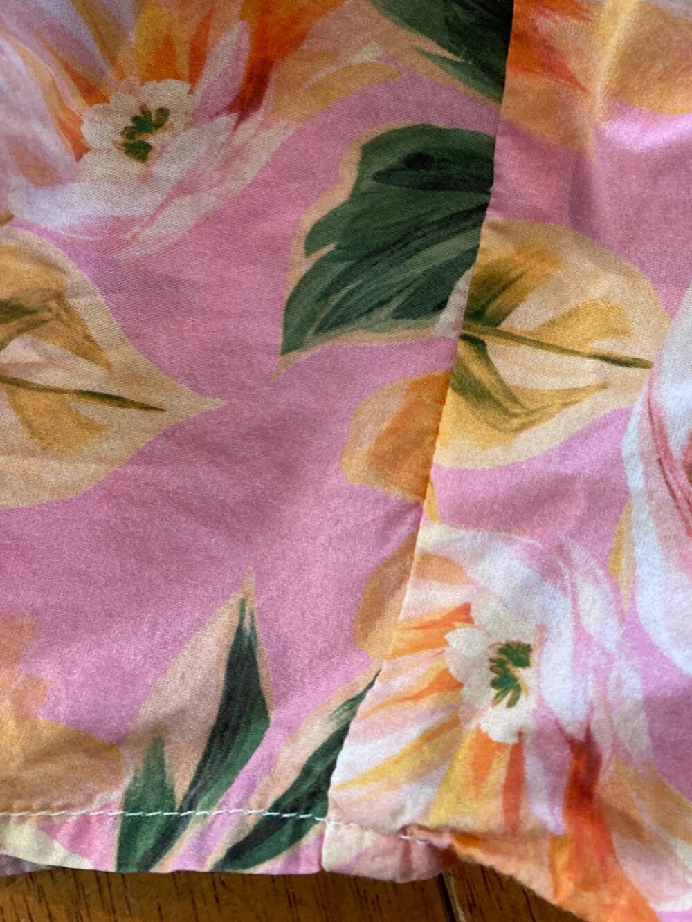 The Cat’s Pajamas Pink Floral S/S top & Pants Pajamas Cotton S-small repair - Picture 12 of 13